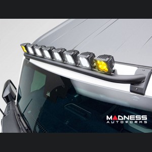 Ford Bronco Light Upgrade - Roof Rack Light Mount Bar - Tubular - 8x 3-Inch Amber/ White Pod Lights