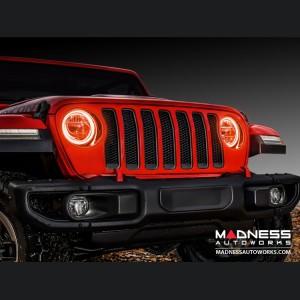 Jeep Wrangler JK Surface Mount Headlight Halo Kit - Amber LED